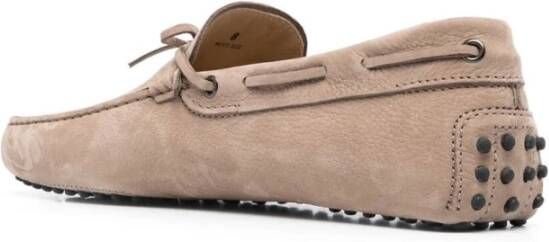 TOD'S Beige Nabuk Morbidone Loafer Beige Heren