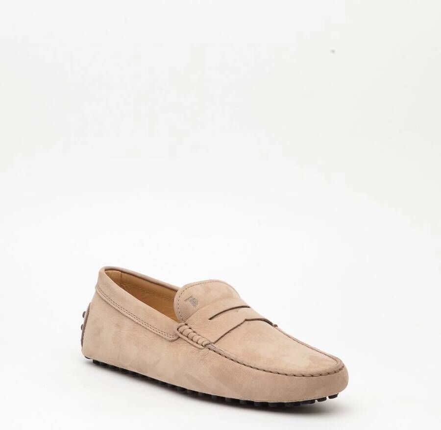 TOD'S Beige Suede Moccasin Beige Heren