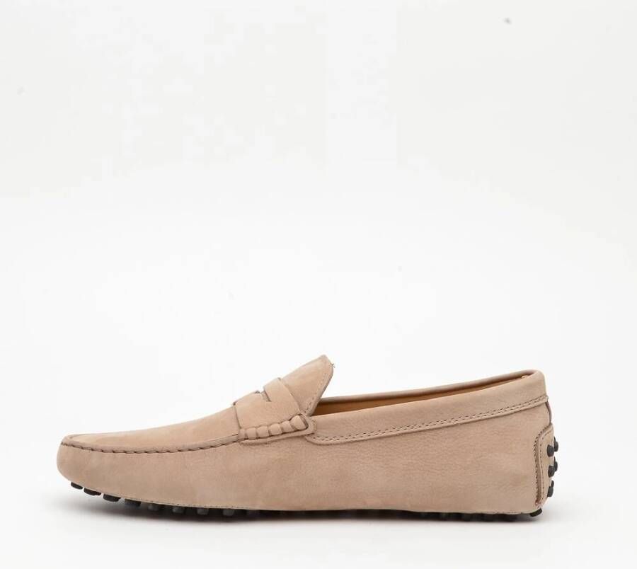 TOD'S Beige Suede Moccasin Beige Heren