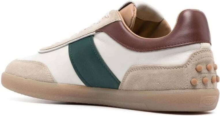 TOD'S Beige Tabs Sneakers Suède Leer Beige Heren