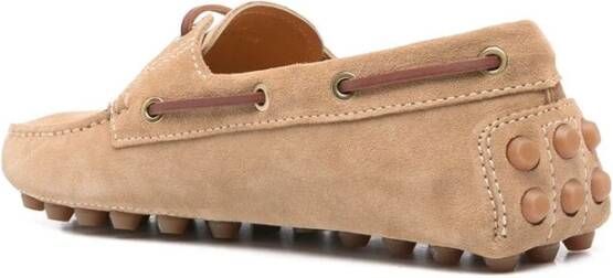 TOD'S Beige Veterschoenen met Amandelteen Brown Dames