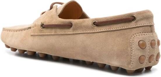 TOD'S Beige Veterschoenen met Studs Brown Heren