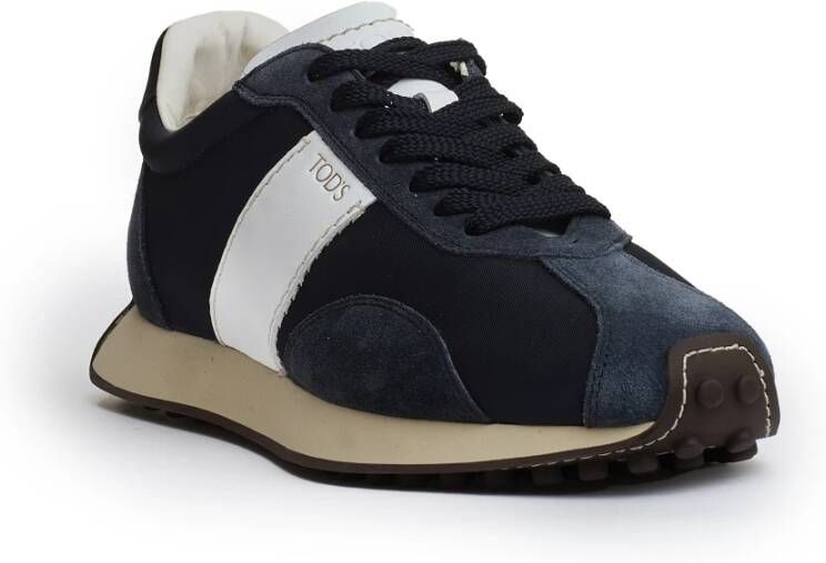 TOD'S Blauwe Actieve Suède Sneakers Blue Heren