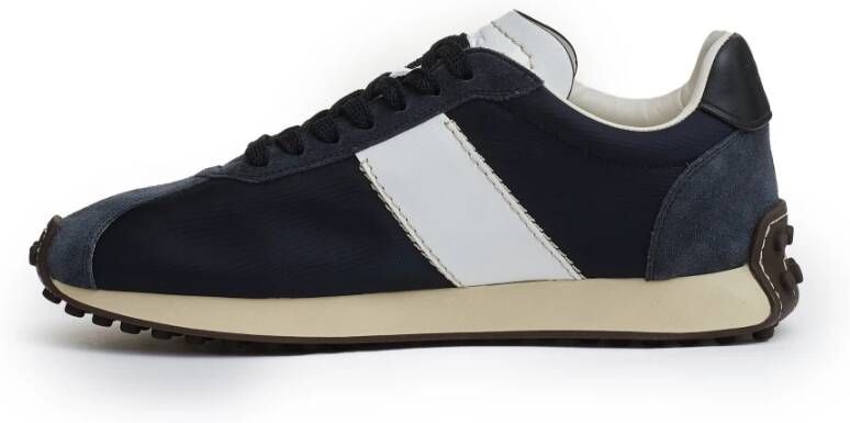 TOD'S Blauwe Actieve Suède Sneakers Blue Heren