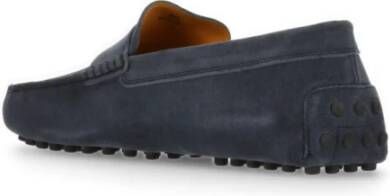 TOD'S Suède Casual Loafers Blue Heren