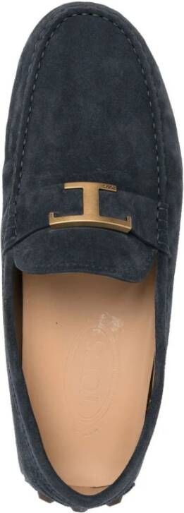 TOD'S Blauwe Leren Penny Loafer Schoenen Blue Heren