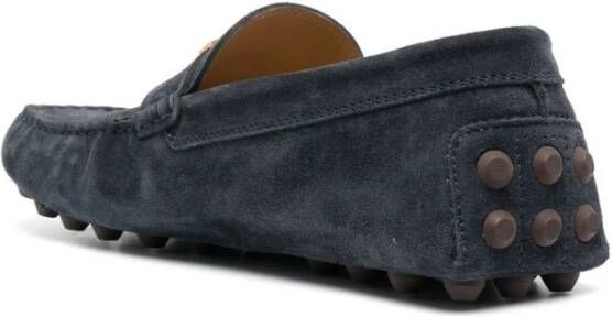 TOD'S Blauwe Leren Penny Loafer Schoenen Blue Heren