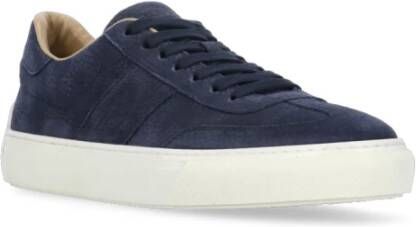 TOD'S Blauwe Pebble Leren Sneakers Blue Heren