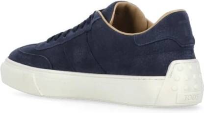 TOD'S Blauwe Pebble Leren Sneakers Blue Heren