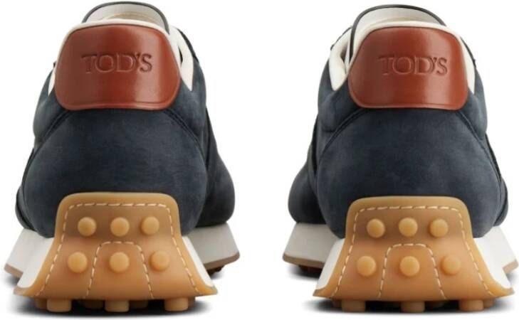 TOD'S Blauwe Sneakers van Korrelleer Paneeldesign Blue Heren