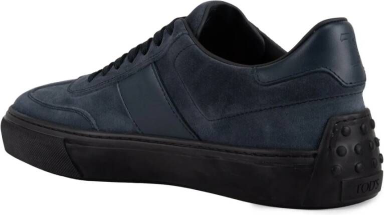 TOD'S Blauwe Suède Heren Sneakers Blue Heren