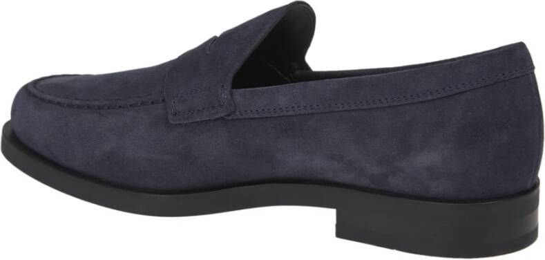 TOD'S Blauwe Suède Loafers voor Heren Blue Heren