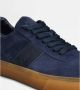 TOD'S Blauwe Suède Sneakers met Leren Applicaties Blue Heren - Thumbnail 3