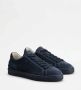 TOD'S Blauwe Suede Sneakers met Minimalistisch Design Blue Heren - Thumbnail 2