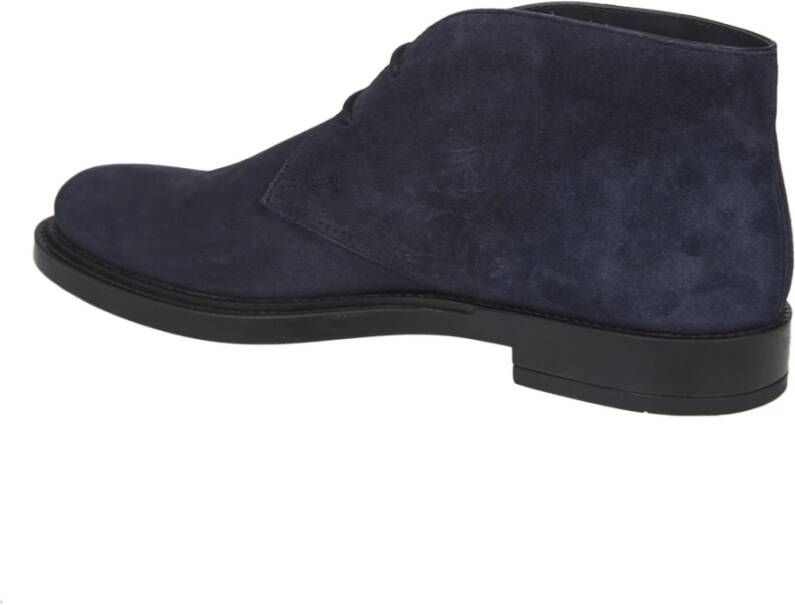 TOD'S Blauwe Veterschoenen Enkellaarsjes Blue Heren