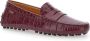 TOD'S Bordeaux Croco Print Mocassin Platte Schoenen Red Dames - Thumbnail 2