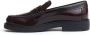 TOD'S Bordeaux Leren Loafer Schoen Red Dames - Thumbnail 3