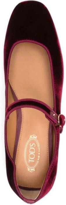 TOD'S Bordeaux Rode Platte Schoenen Red Dames