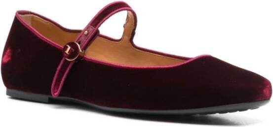 TOD'S Bordeaux Rode Platte Schoenen Red Dames