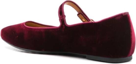 TOD'S Bordeaux Rode Platte Schoenen Red Dames