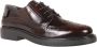 TOD'S Bourgondisch Leren Derby Schoenen Rubberen Zool Brown Dames - Thumbnail 2