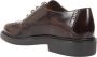 TOD'S Bourgondisch Leren Derby Schoenen Rubberen Zool Brown Dames - Thumbnail 3