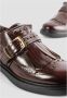 TOD'S Bourgondische Leren Derby Schoenen Brown Dames - Thumbnail 6