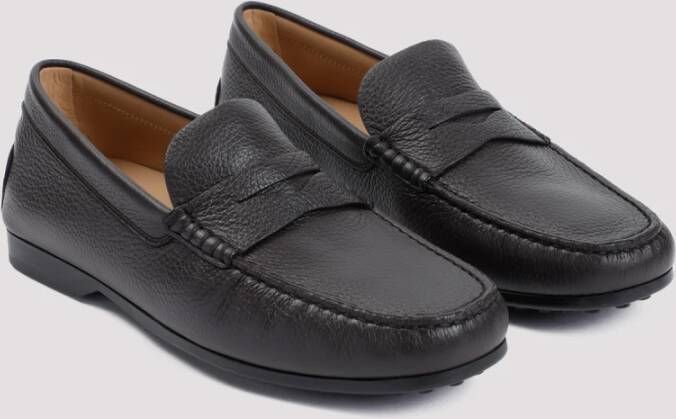 TOD'S Bruin Leren Loafers Klassieke Stijl Brown Heren