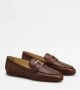 TOD'S Bruin leren mocassin platte schoenen Brown Dames - Thumbnail 2