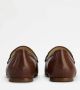 TOD'S Bruin leren mocassin platte schoenen Brown Dames - Thumbnail 3