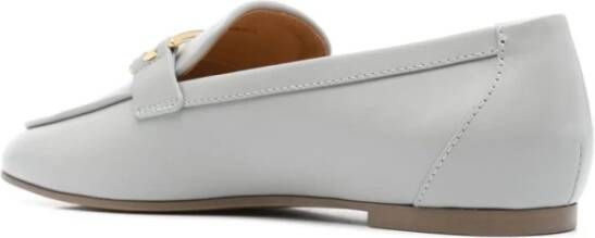 TOD'S Bruin Leren Sandalen Amandel Teen Gray Dames