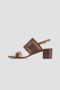 TOD'S Bruin leren sandalen met hak Brown Dames - Thumbnail 4