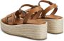 TOD'S Bruin leren sandalen met lagen Brown Dames - Thumbnail 4