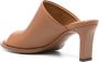 TOD'S Bruin Leren Sandalen Open Teen Middenhak Brown Dames - Thumbnail 4