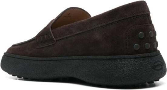 TOD'S Bruin Suède Knuffel Schoenen Brown Heren