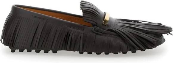 TOD'S Bruine Fringed Moccasin Platte Schoenen Brown Dames