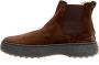 TOD'S Bruine leren enkellaarzen Brown Heren - Thumbnail 3