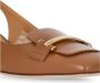 TOD'S Bruine leren slingback met metalen detail Brown Dames - Thumbnail 6