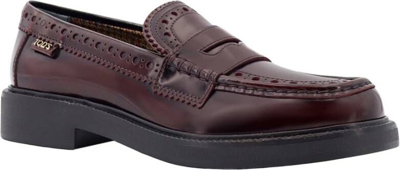 TOD'S Bruine Loafer Schoenen Gemaakt in Italië Brown Dames