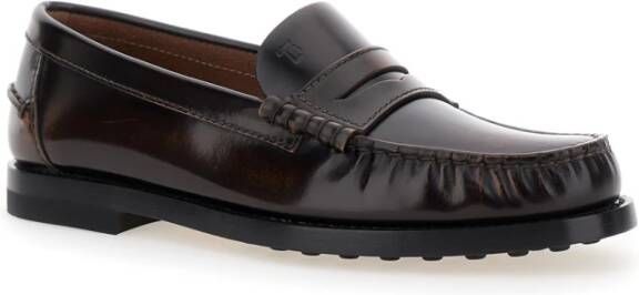 TOD'S Bruine platte schoenen Stad Mocassin Brown Dames