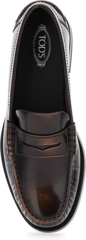 TOD'S Bruine platte schoenen Stad Mocassin Brown Dames