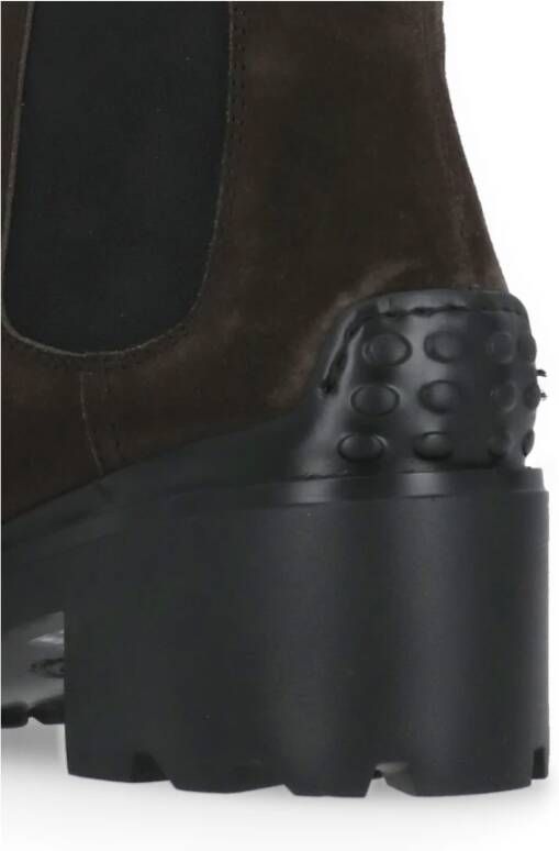 TOD'S Bruine Suède Chelsea Laarzen Brown Dames