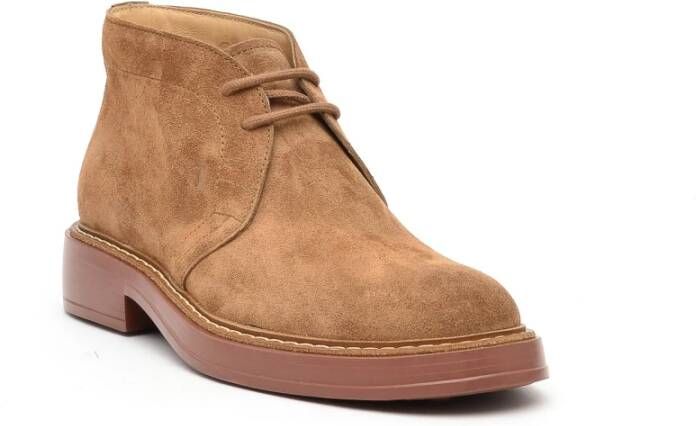 TOD'S Bruine Suède Chukka Laars Brown Heren