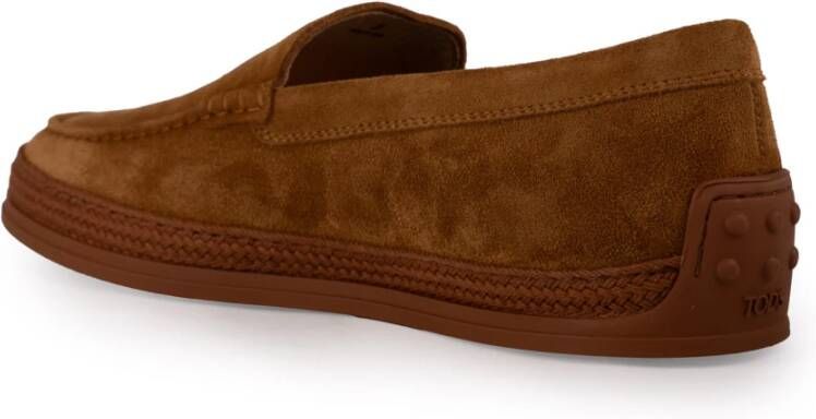 TOD'S Bruine Suède Instap Mocassin Schoenen Brown Heren