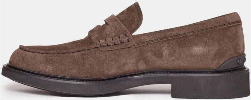 TOD'S Bruine Suède Loafer Schoenen Brown Heren