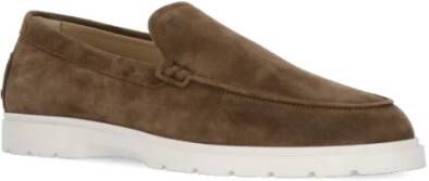 TOD'S Bruine Suède Loafers Brown Heren