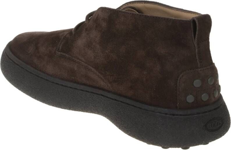 TOD'S Bruine Suède Loafers Brown Heren