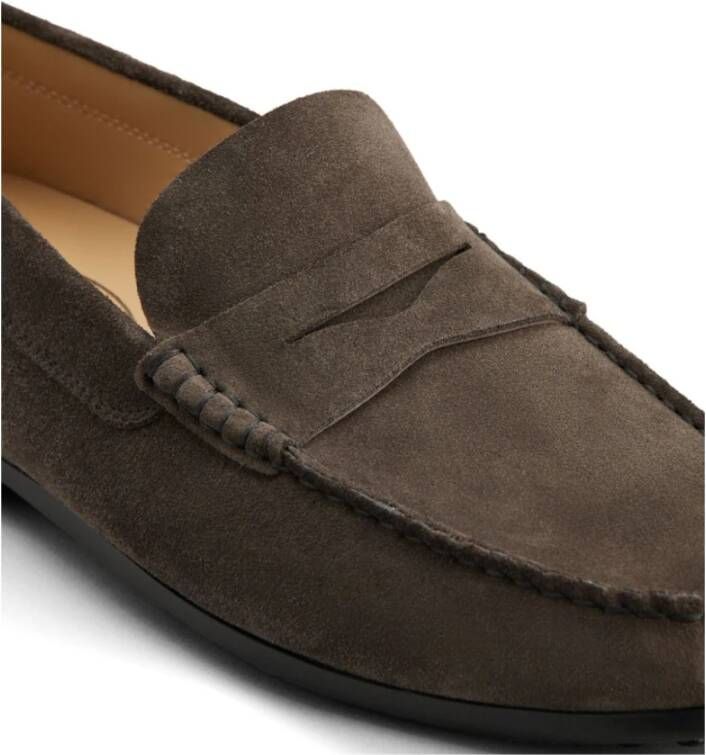 TOD'S Bruine Suède Mocassin Schoenen Brown Heren