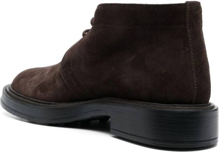 TOD'S Bruine Suède Veterschoenen Loafers Brown Heren