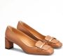 TOD'S Bruine Vierkante Neus Platte Schoenen Brown Dames - Thumbnail 3